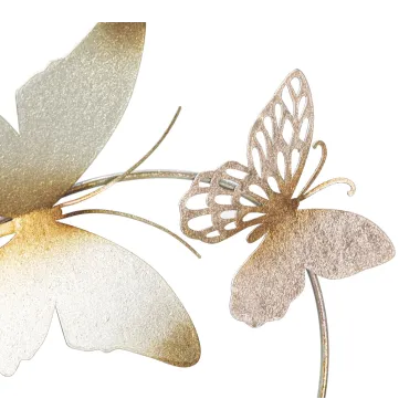 PANEL ŚCIENNY BUTTERFLIES ZŁOTO/RÓŻOWY 132X3,5X95,5 cm